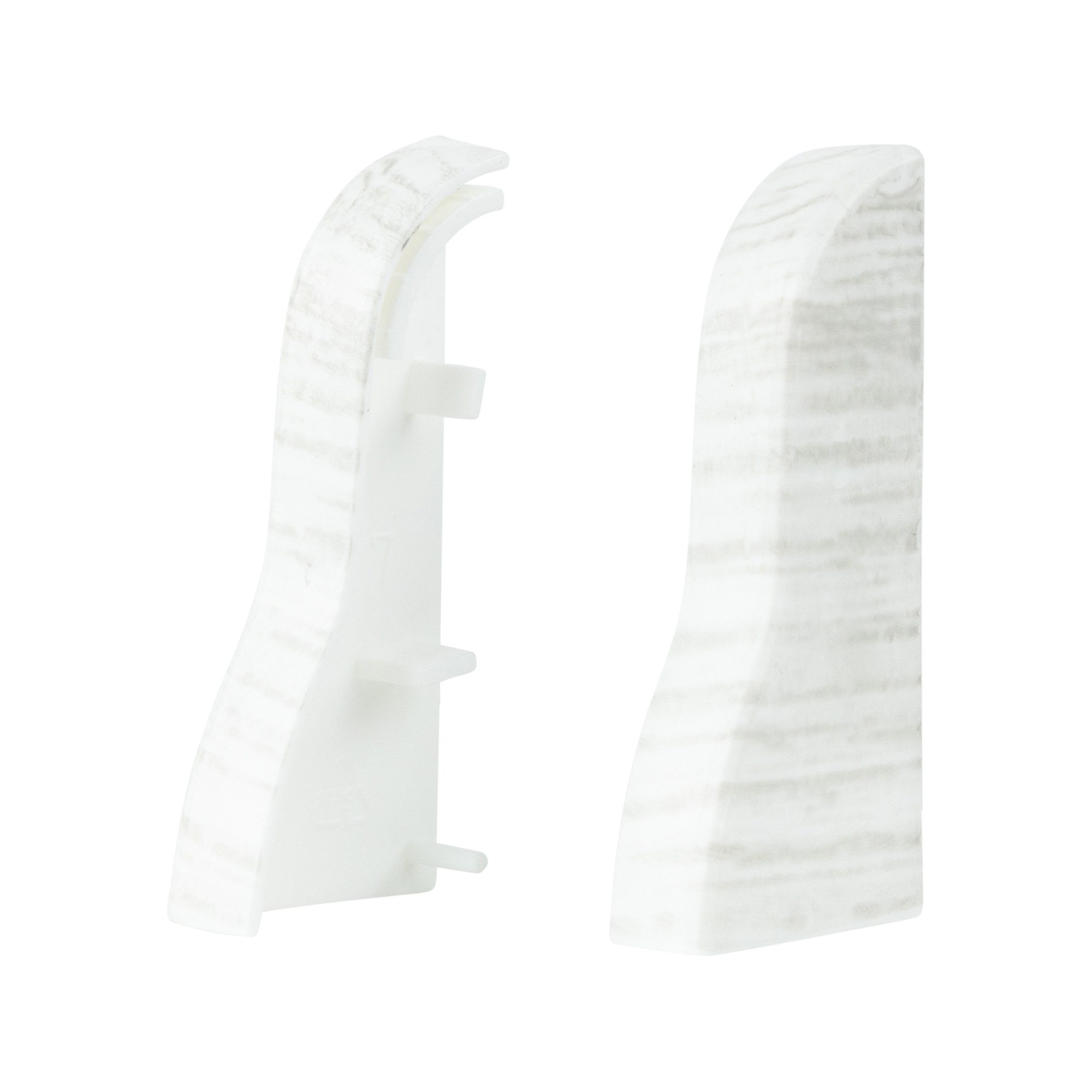 SN DECO GROUP Sockelleisten-Endkappe SN Deco - Sockelleisten Endkappen, 4 Stück Endkappen fur SN Deco VKP Sockelleisten (2 links + 2 Rechts), Kunststoff (PVC)