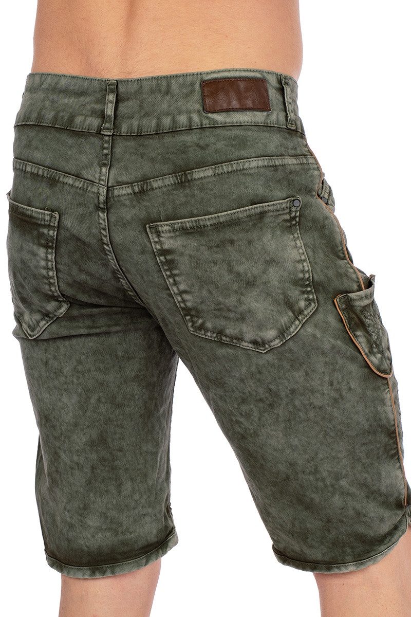 Hangowear Trachtenjeans Jeans Bermuda Herren - HECTOR - army green