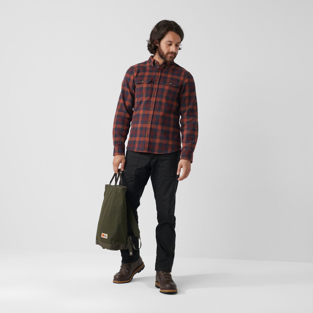 Fjällräven Outdoorbluse Skog Shirt M Hochwertiges Herrenhemd aus strapazierfähigem Baumwollflanell mit
