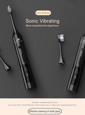 Lalano`S Cosmetics Elektrische Zahnbürste T1 Smart series Schallzahnbürste Sonic Peal-Clean, Aufsteckbürsten: 2 St., mit Smart Colour LCD-Memory Screen