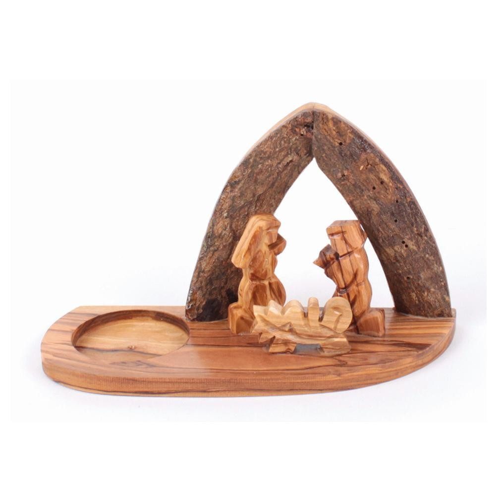 El Puente Teelichthalter Krippe mit Teelichthalter, Handmade, Handmade