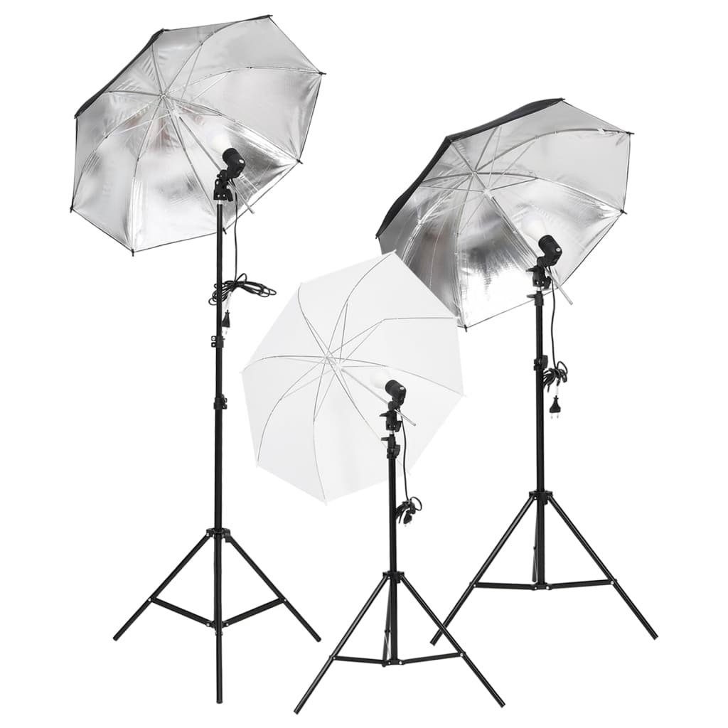 vidaXL Fotohintergrund Fotostudio Set Beleuchtung mit Hintergrund und