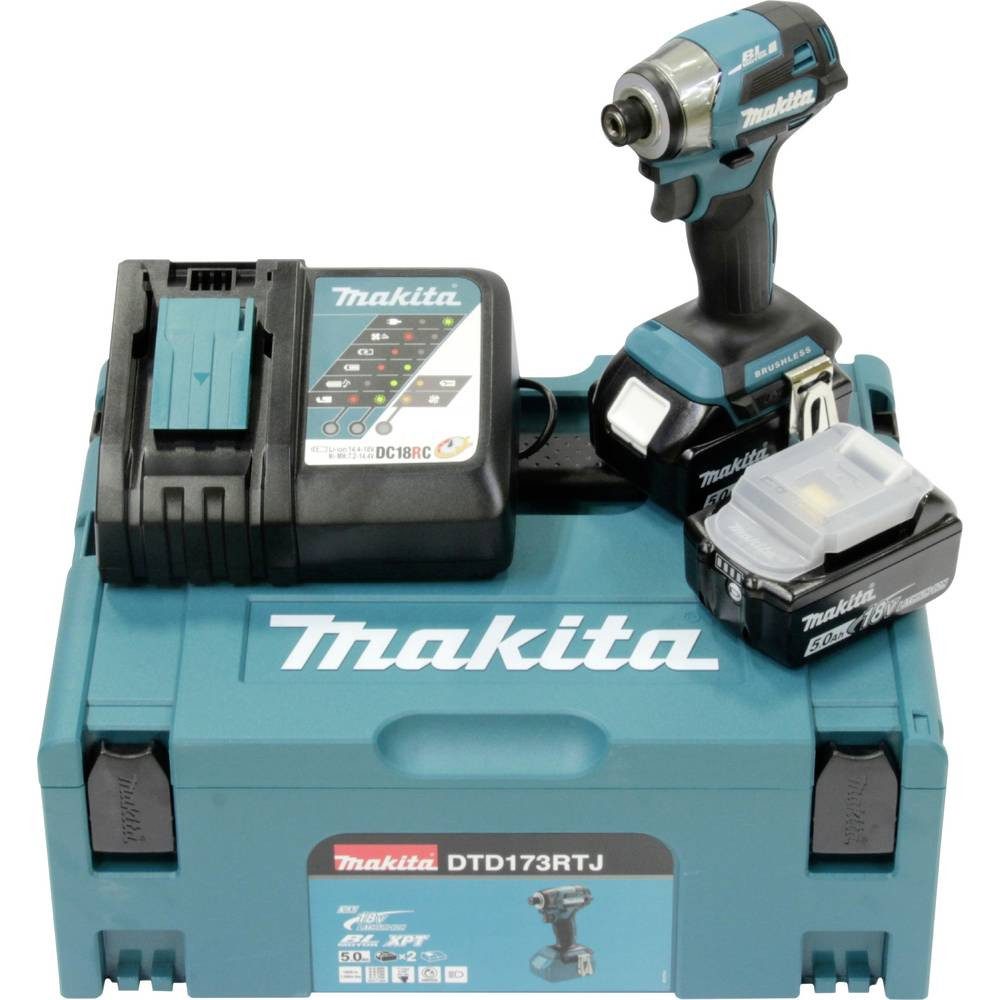 Makita Schlagschrauber Akku-Schlagschrauber 180 Nm 18 V Anzahl mitgelieferte Akkus 2 5.0 Ah