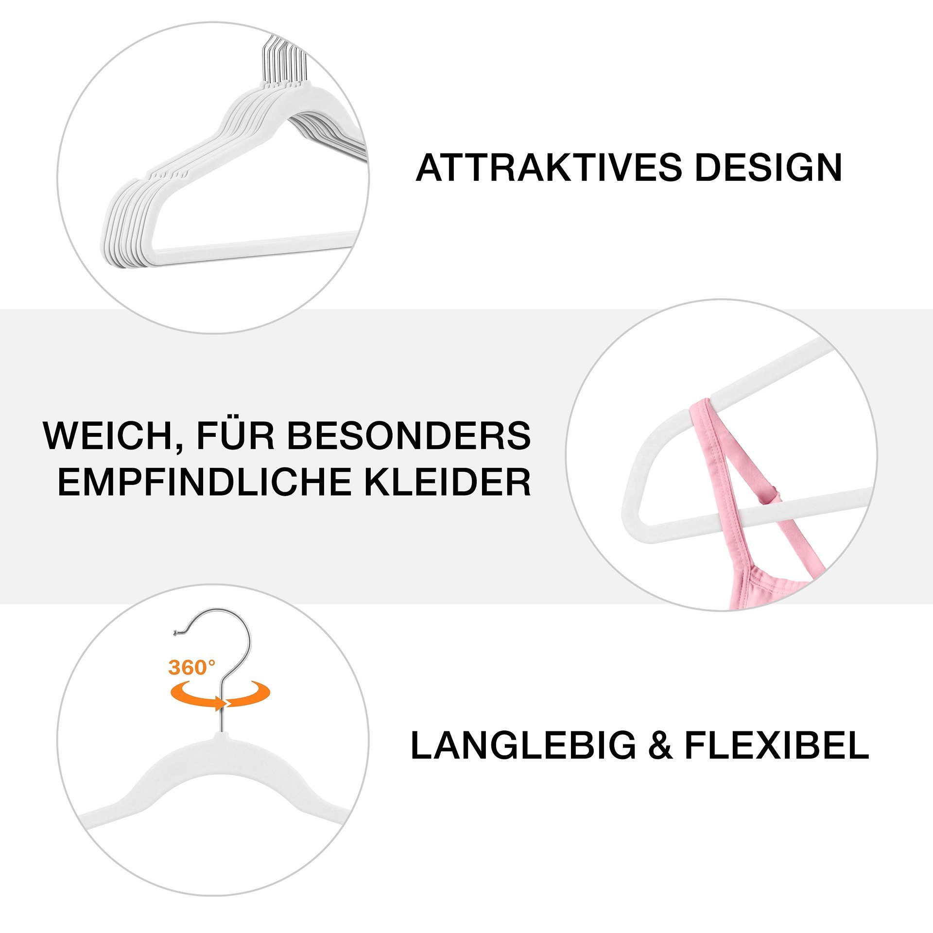 StickandShine Kleiderbügel 25 Stück Samt Kleiderbügel günstig online kaufen