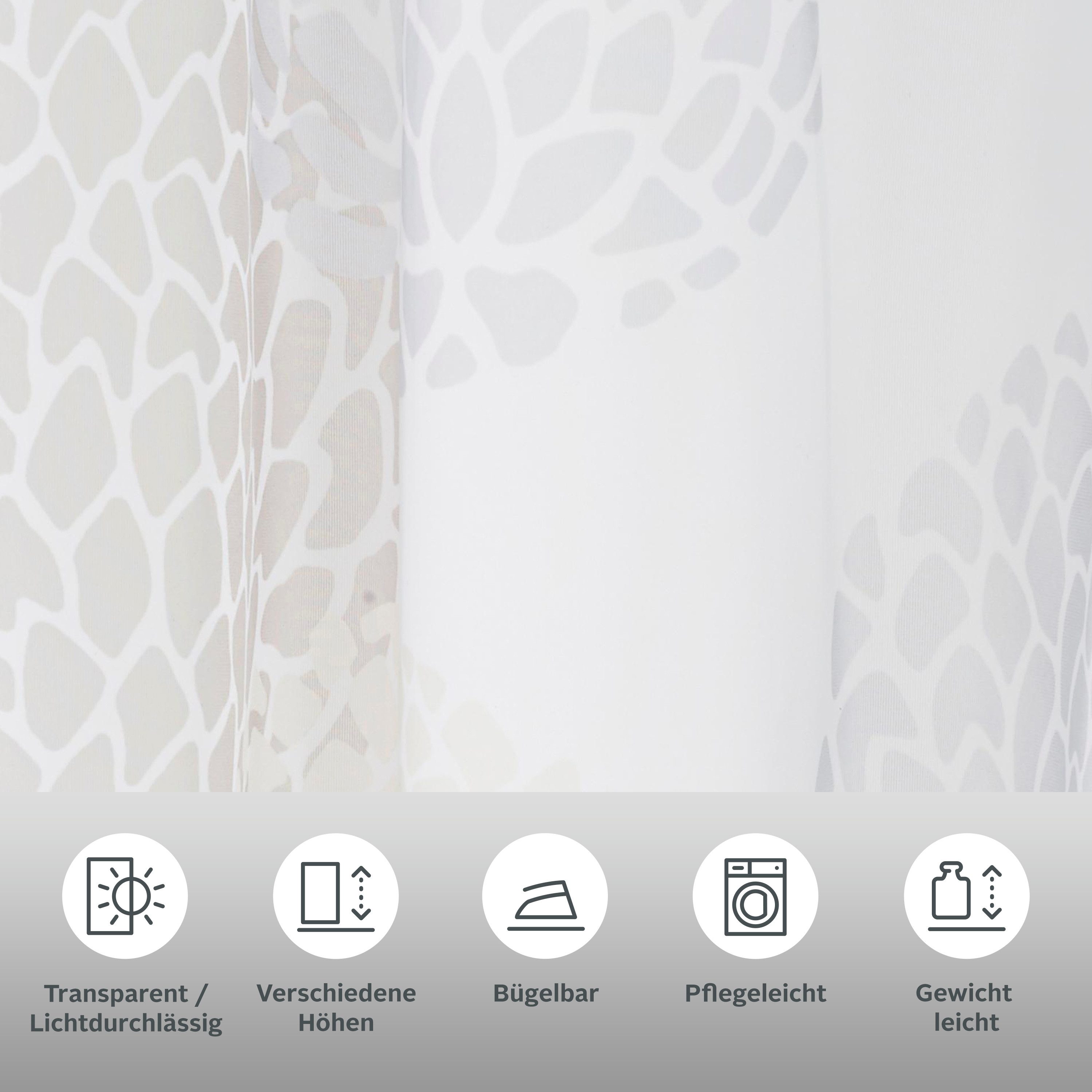 OTTO home Gardine Belem (2 St), Schlaufen, transparent, Polyester, transparent, Polyester, gewebt