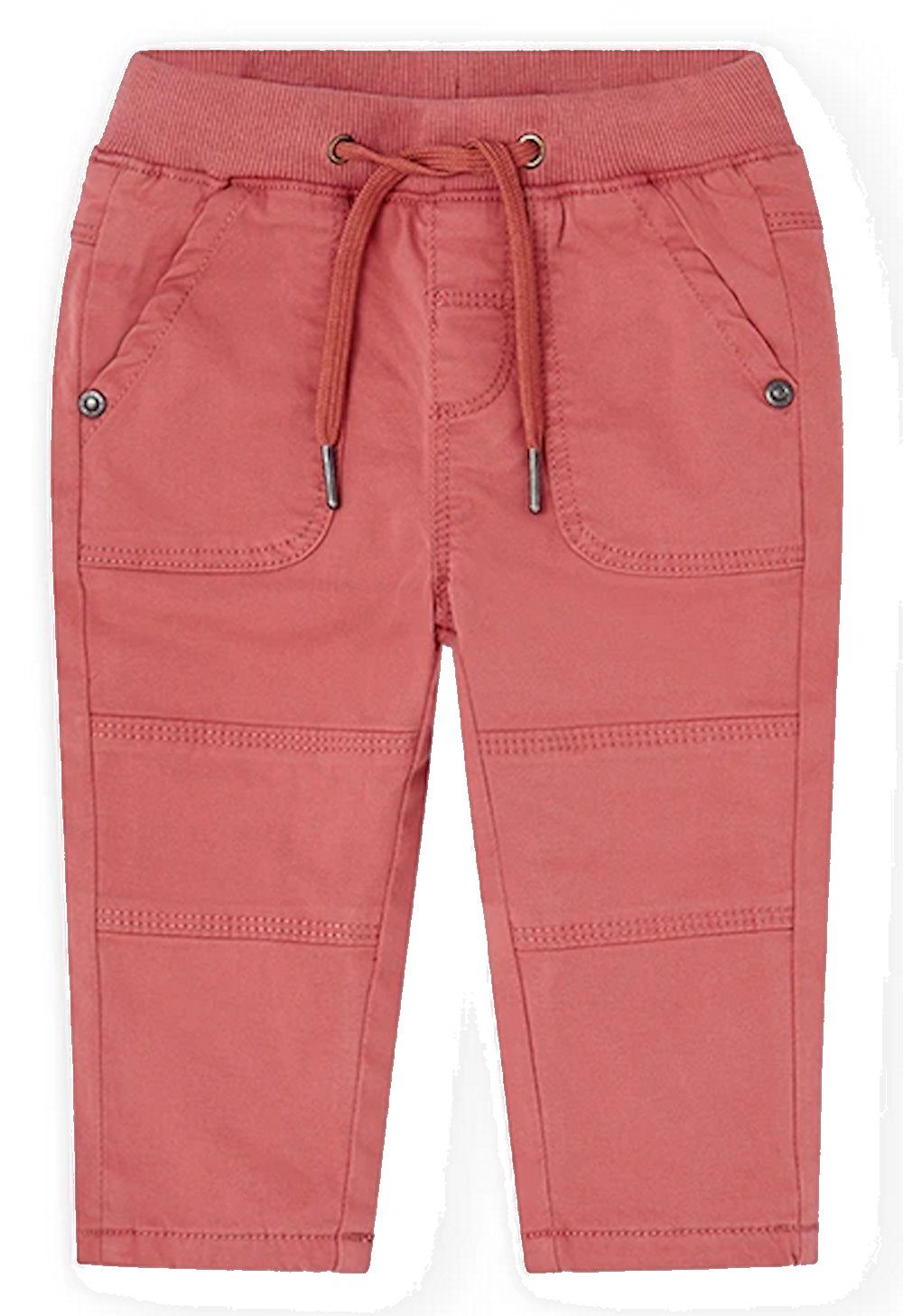 BÒBOLI Thermohose BÒBOLI Hose Gabardine rostorange gefüttert (1-tlg., kein Set)