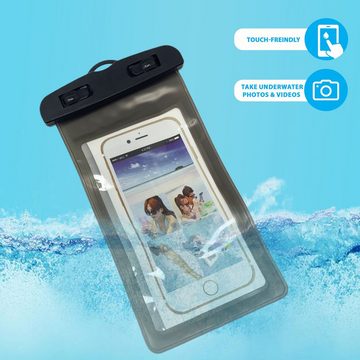 H-basics Handytasche Wasserdichte Handy Tasche - Schmutz, Sand, Schnee, Hülle Umhängeband für alle Smartphones