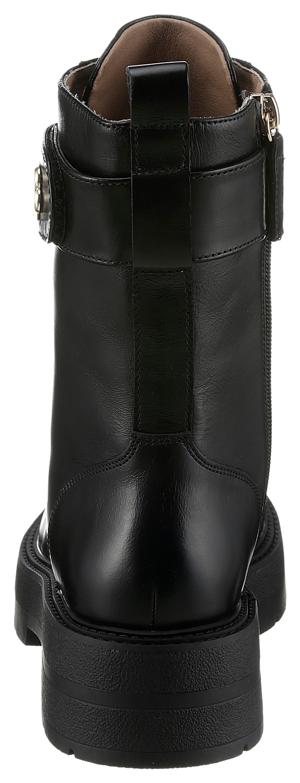 BOSS Rebby Schnürstiefelette, Schnürboots, Blockabsatz, mit günstig online kaufen
