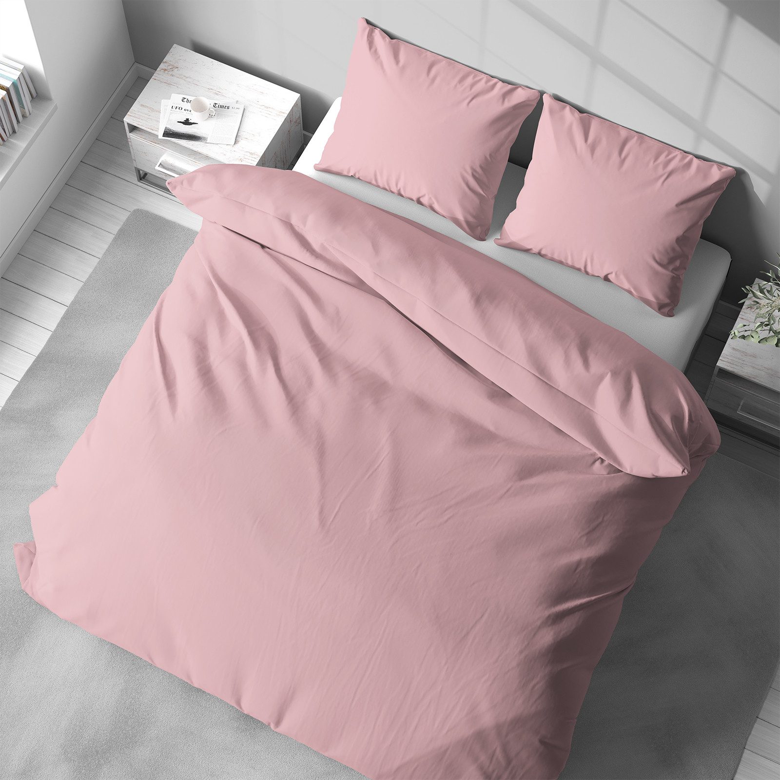 Visaggio Bettwäsche Mikrofaser Uni 135x200 155x220 günstig online kaufen