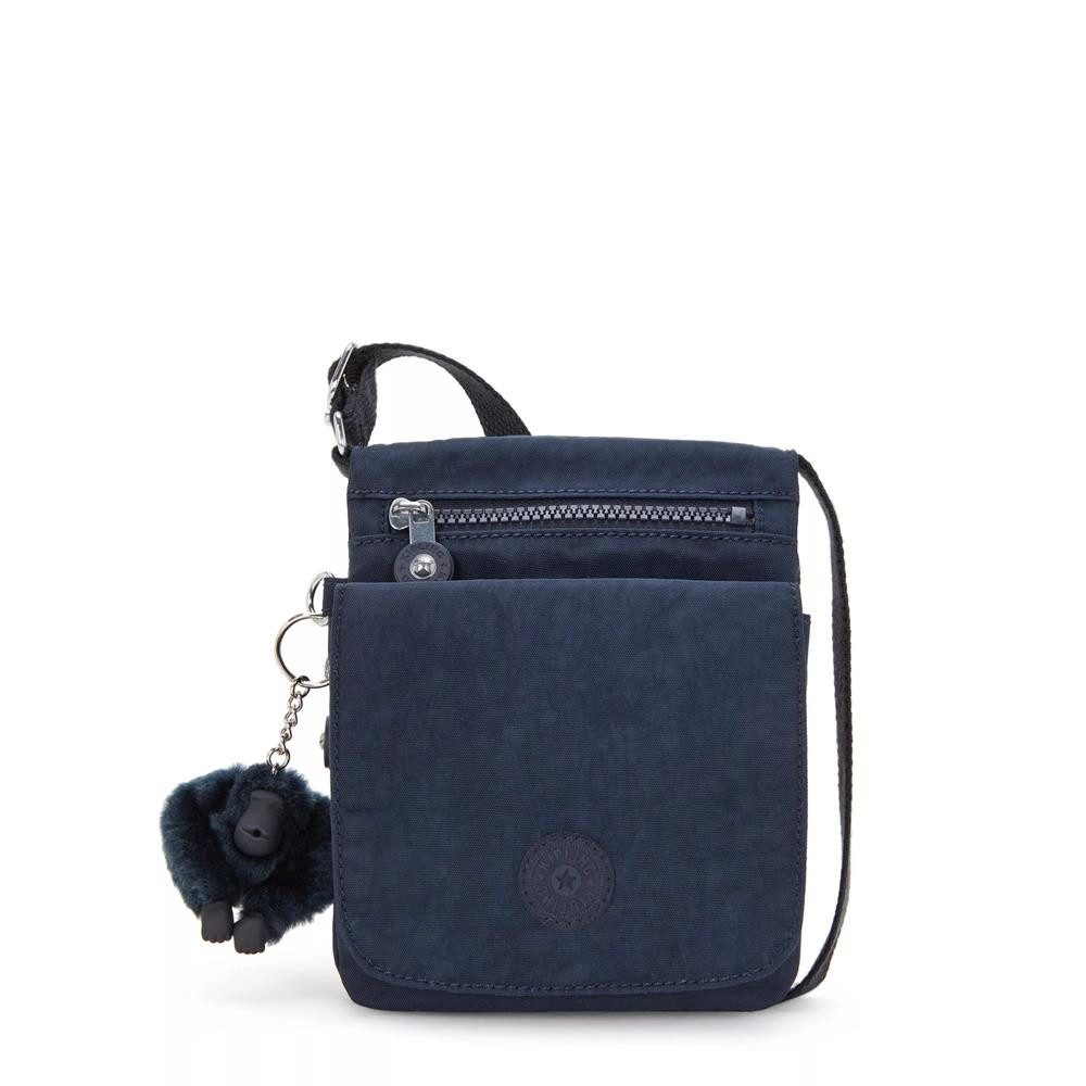 KIPLING Umhängetasche NEW ELDORADO, kleine Umhängetasche, Blue Bleu 2 (blau), kompakte Crossbody Tasche