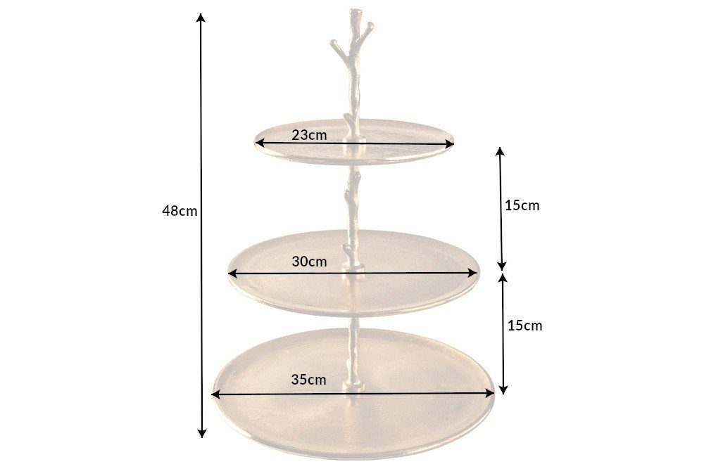 riess-ambiente Dekoetagere ABSTRACT 50cm gold (Einzelartikel, 1 St), Esszimmer · Metall · für Alles · 3 Etagen. € 54,95