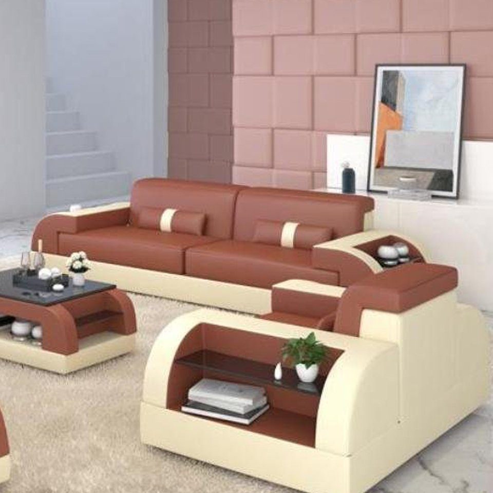JVmoebel Sofa Sofagarnitur Couch Polster Sofa 3+1 Komplett Set Garnitur Neu, Made in Europe