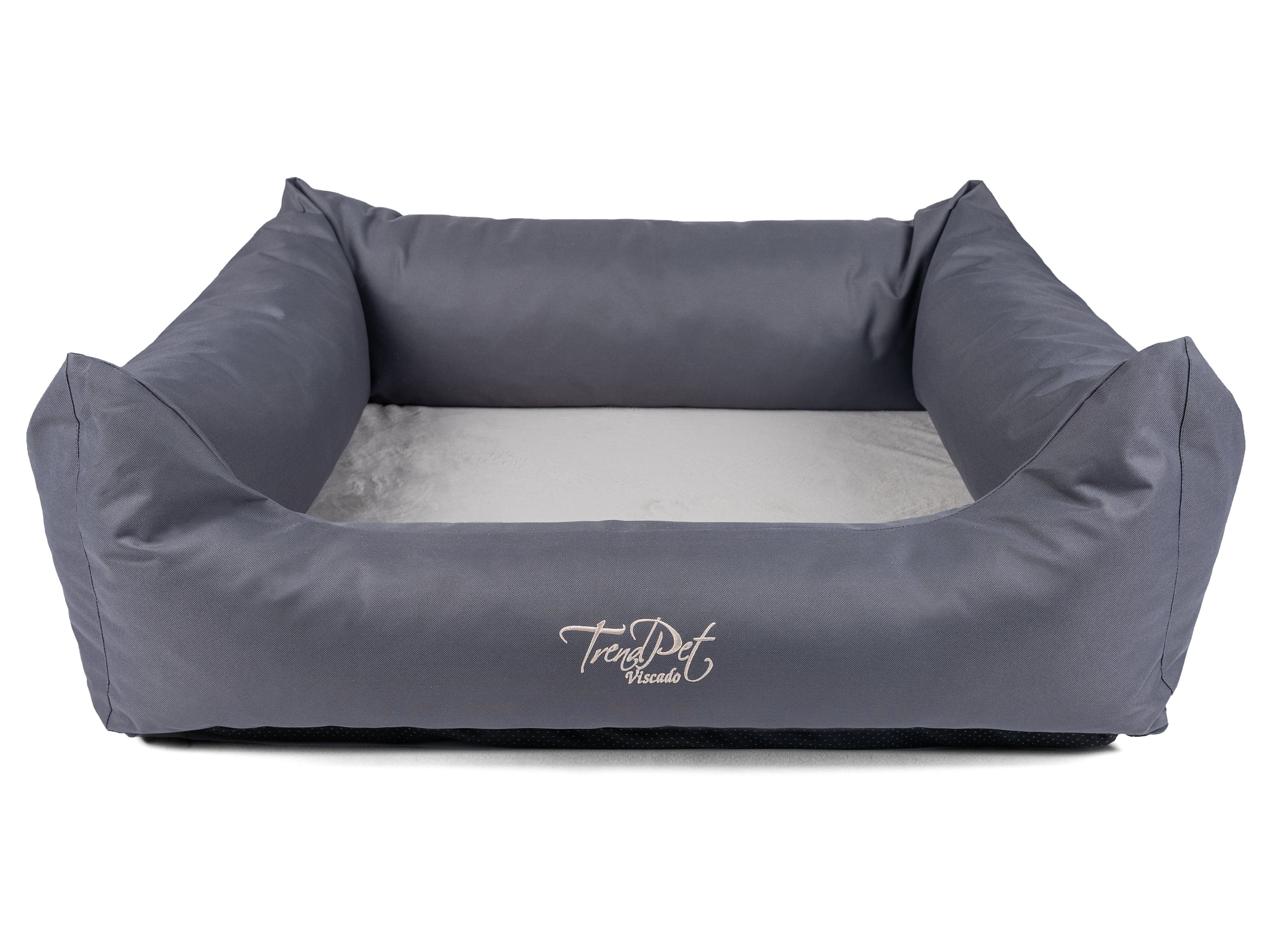 TrendPet Tierbett Hundebett "Viscado" Grey, 100% Polyester, in 4 Größen erhältlich