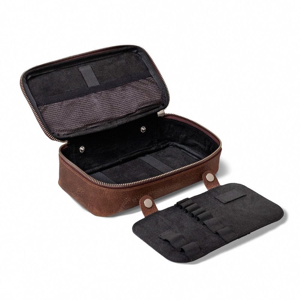 Jahn-Tasche Pencilbag Großes Doppel-Federmäppchen XL, Leder, günstig online kaufen