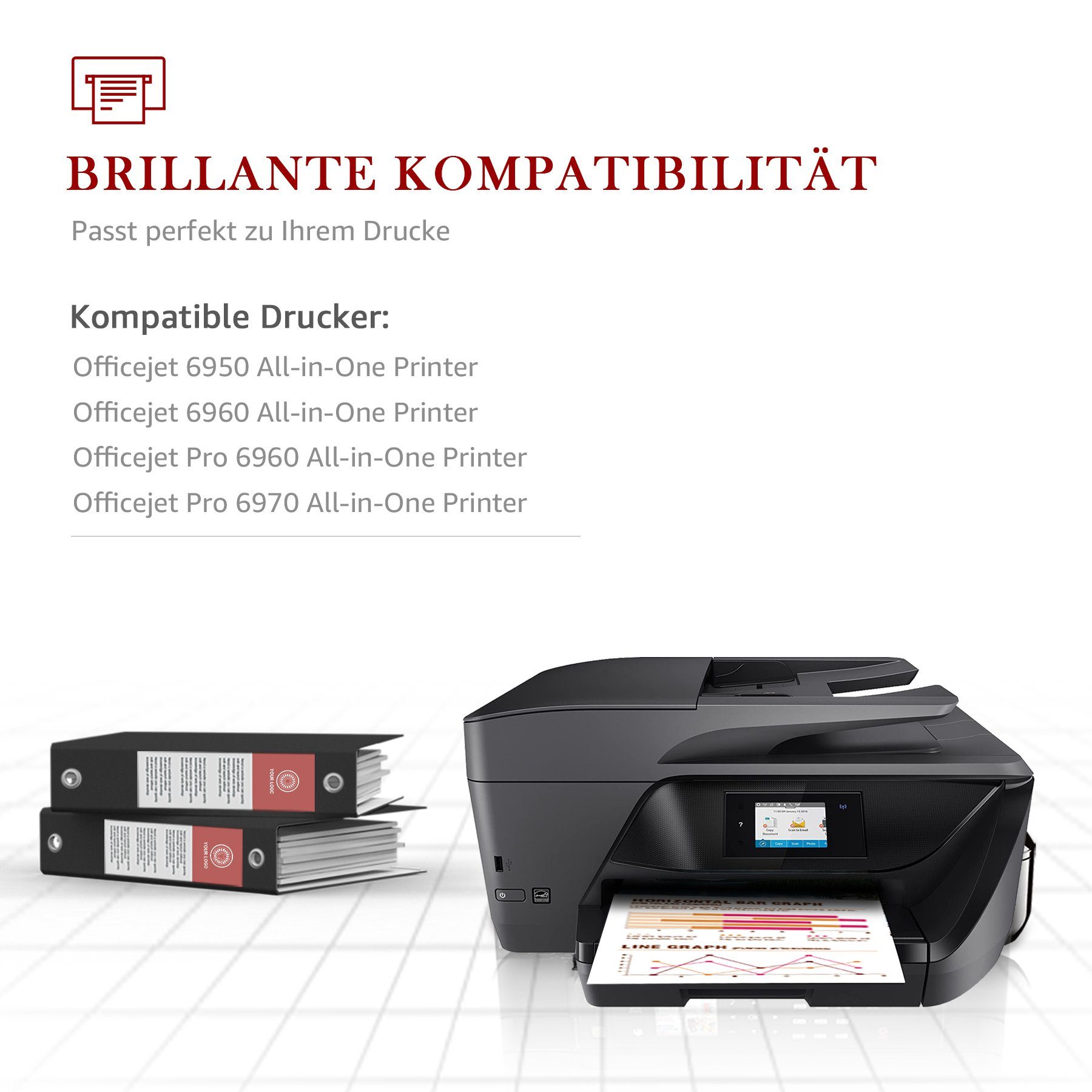 6950 Toner für Kingdom Kompatibel HP Officejet 903 Tintenpatrone 6970 903XL XL