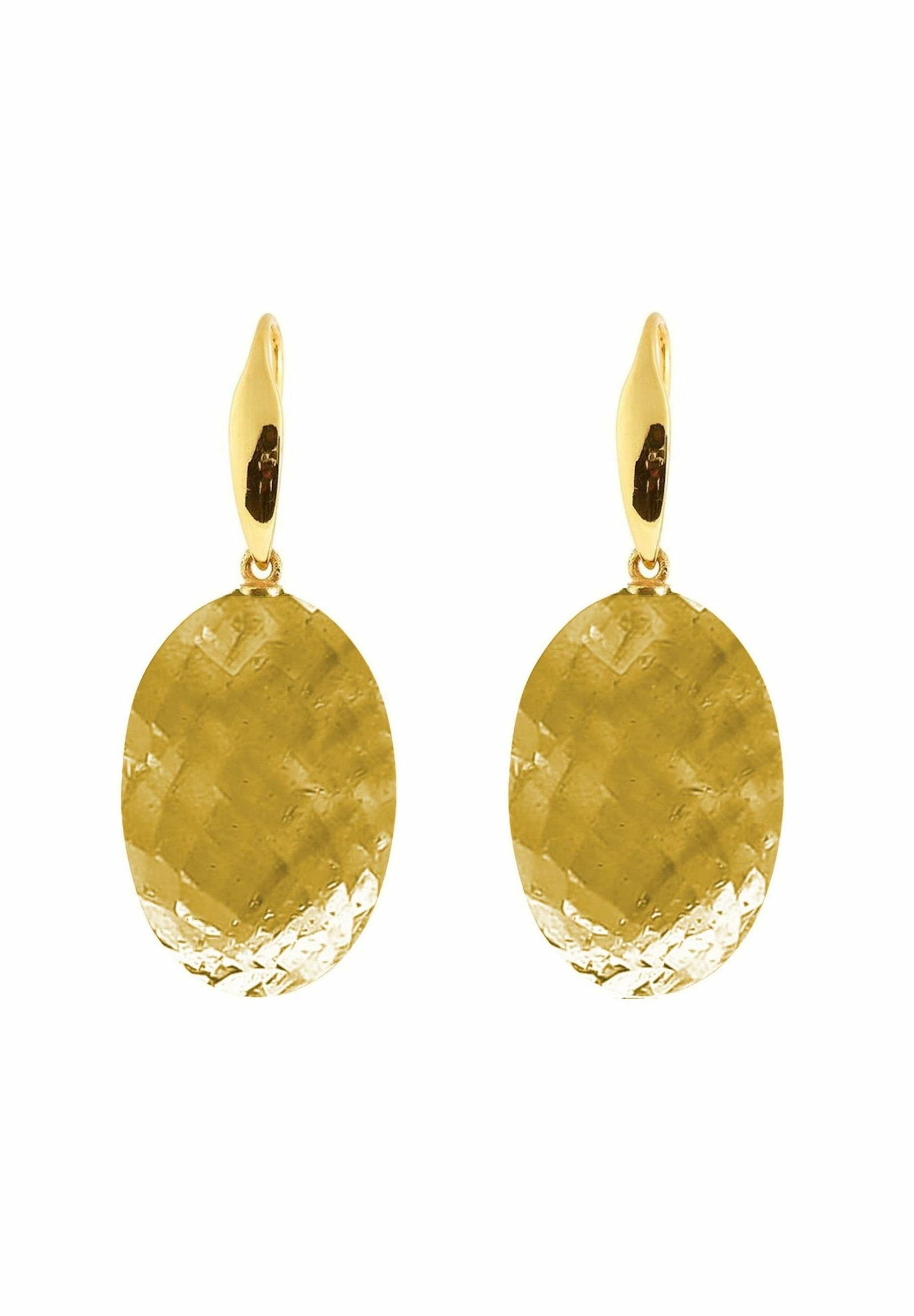 Gemshine Paar Ohrhänger Citrin Ovalee günstig online kaufen