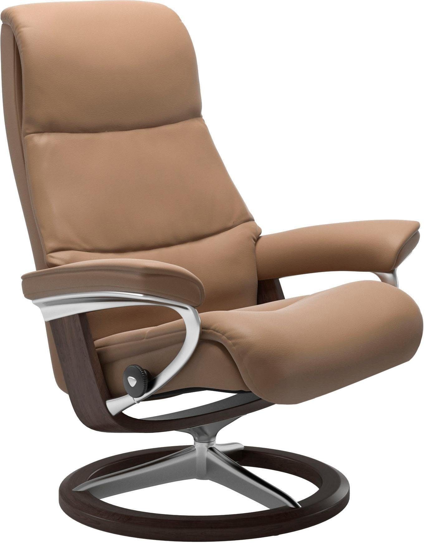 Stressless® Relaxsessel View (Set, Relaxsessel mit Hocker), mit Signature Base, Größe M,Gestell Wenge
