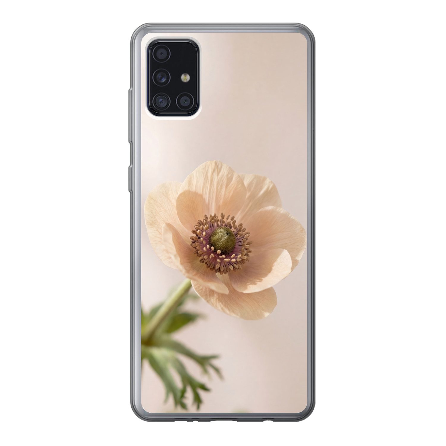 MuchoWow Handyhülle für Samsung Galaxy A52 5G Blume - Minimalistisch - Grün, Smartphone-Bumper, Print, Handy Schutzhülle Dünn