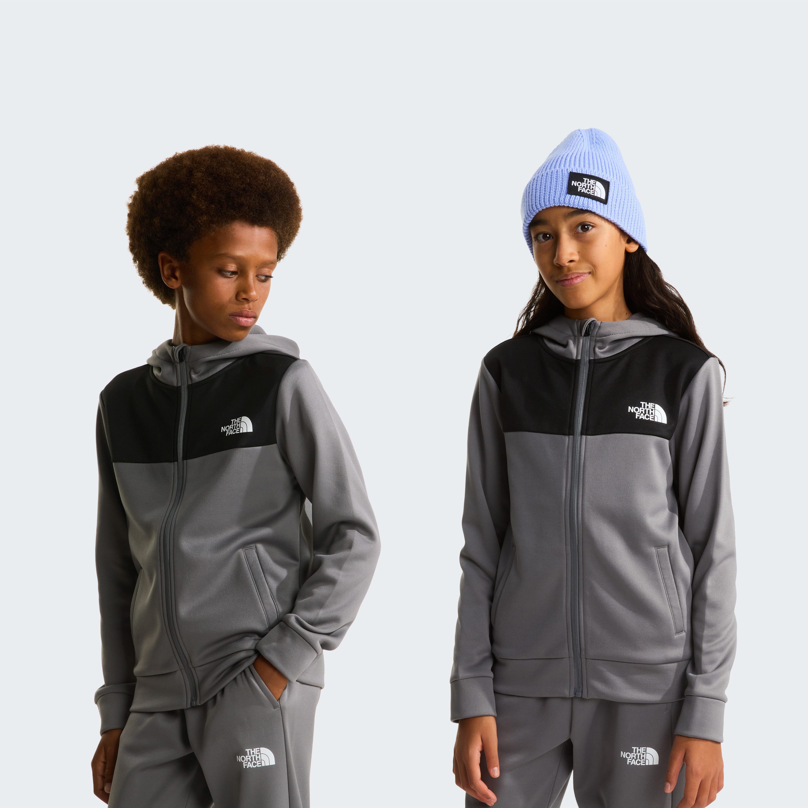 The North Face Fleecejacke TEEN REAXION FZ HOODIE für Jugendliche, sportlicher Stil, mit Reißverschluss