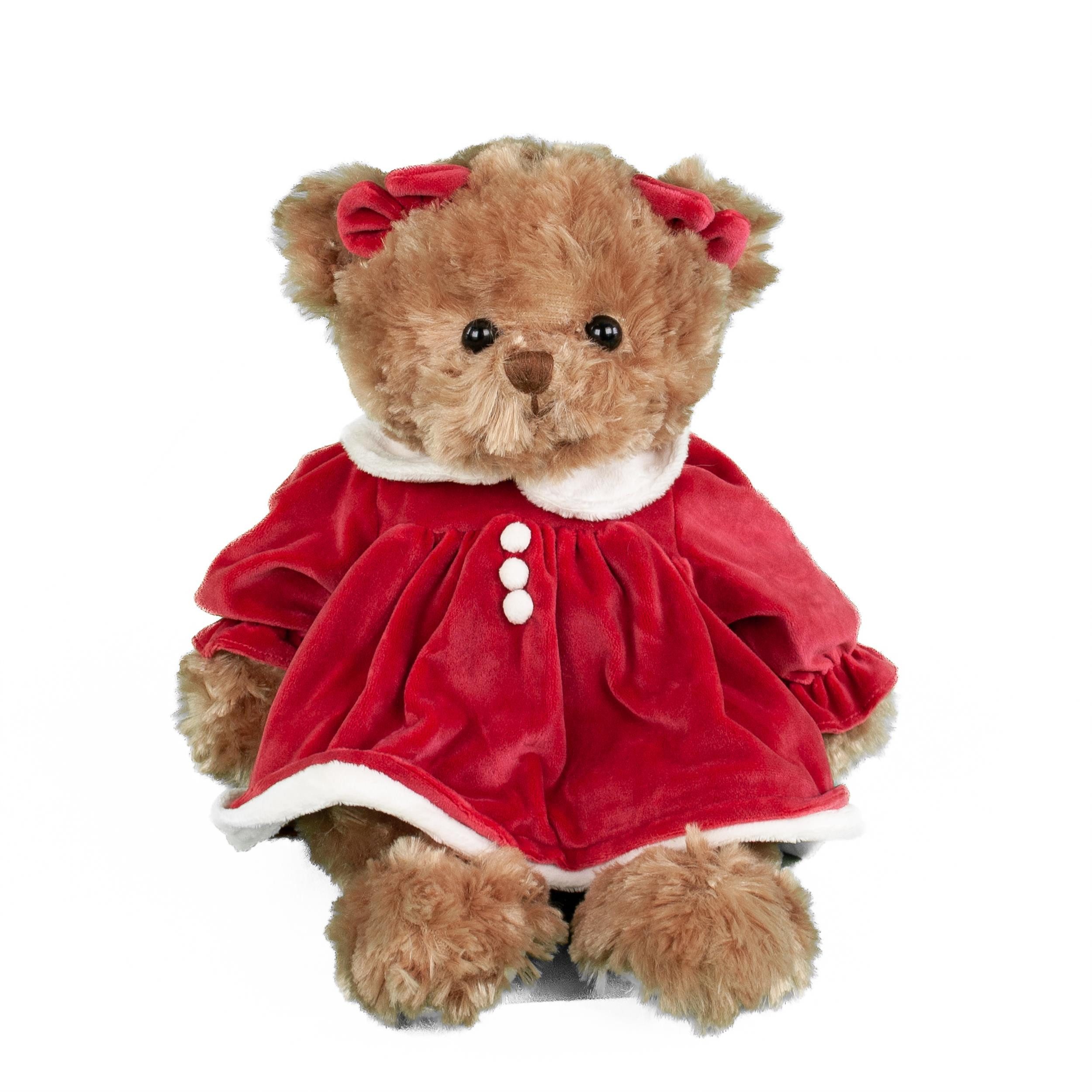 Bukowski Kuscheltier Teddybär Celine 35 cm rotem Kleid