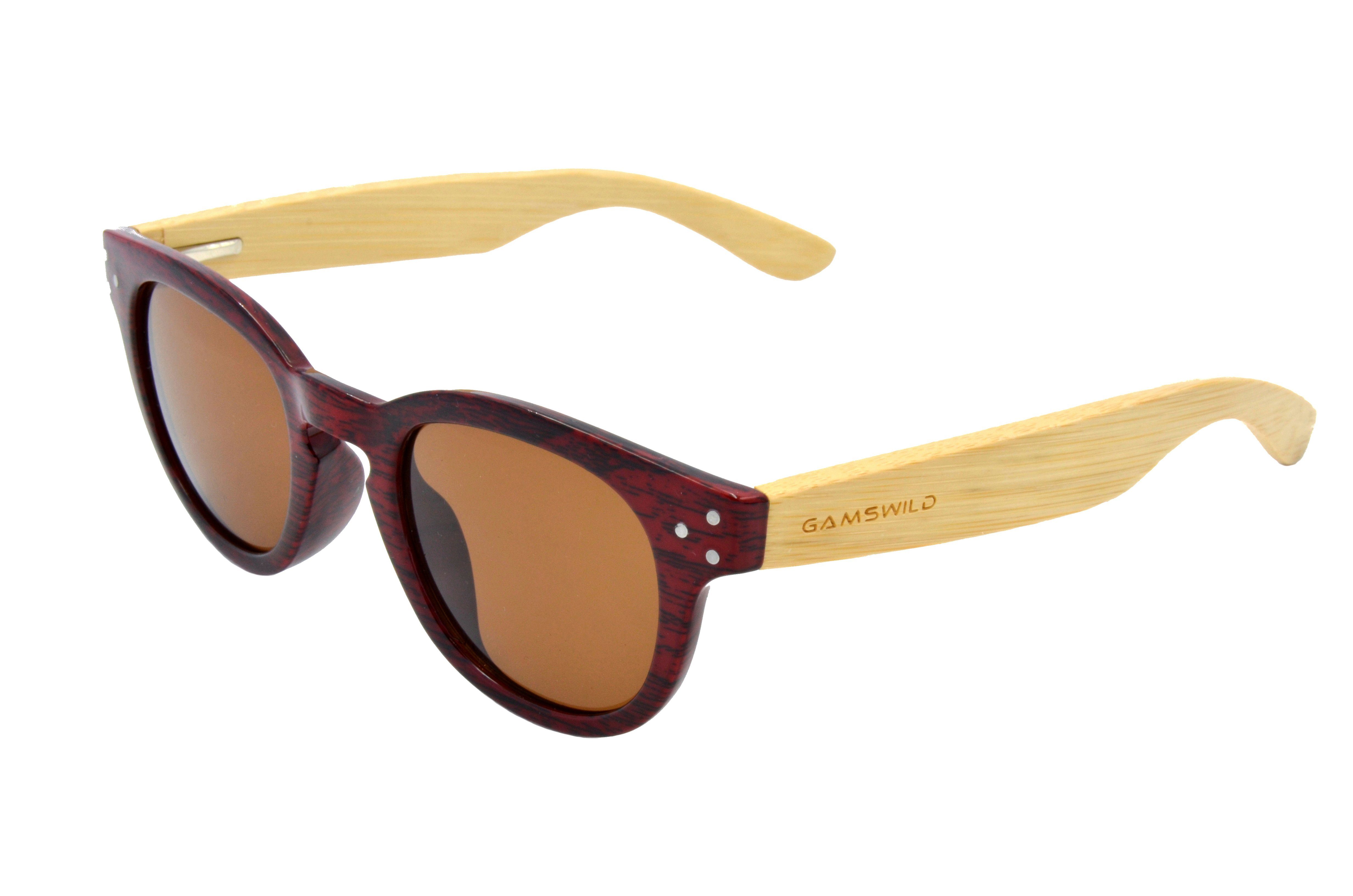 Gamswild Sonnenbrille »WM1428 GAMSSTYLE Modebrille Damen, rot-braun, blau,  dunkelbraun« Bambusholzbügel/ Fassung Holzoptik online kaufen | OTTO