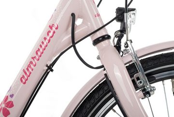 Almrausch Kinderfahrrad Zucker 3 24 Wave, 3 Gang Shimano Nexus 3 Rücktritt Schaltwerk, Nabenschaltung Rücktritt, Jugendfahrrad 24 Zoll violett/rosa