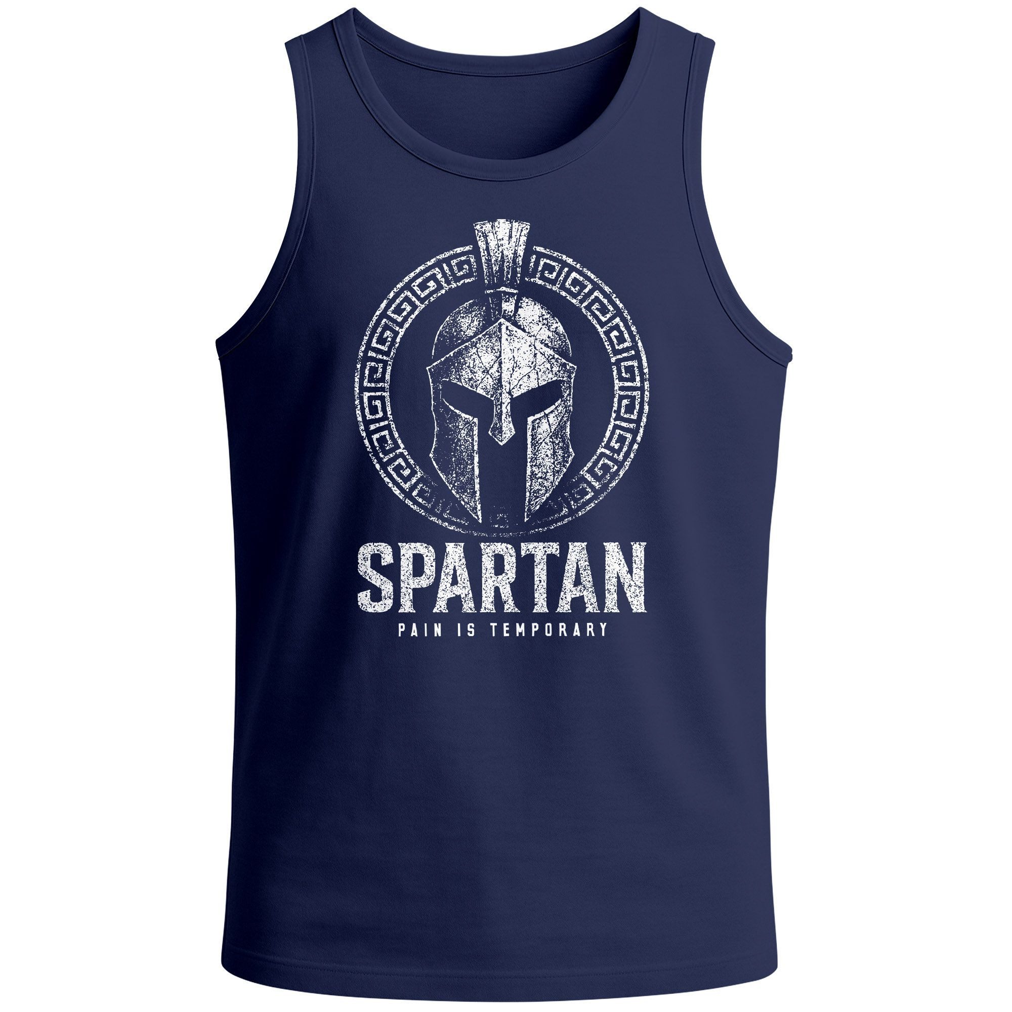 Tanktop Herren Tank-Top Spartan Helm Athletic Printshirt Aufdruck Frontprint