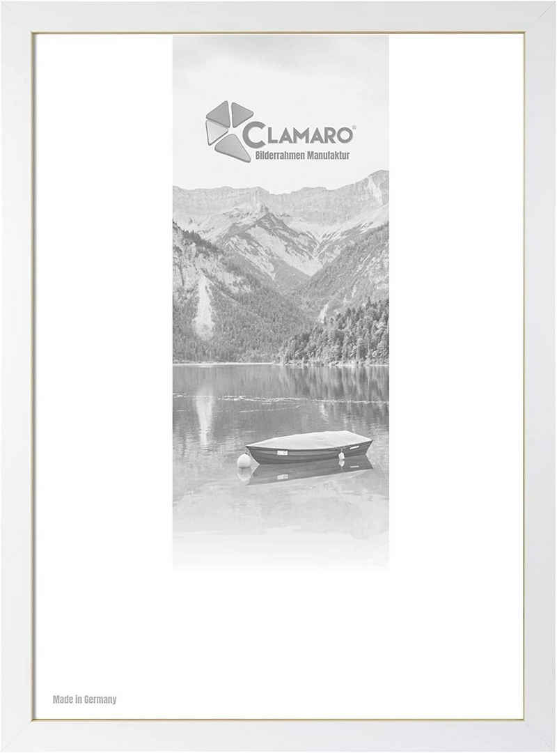 Clamaro Bilderrahmen Bilderrahmen Weiss matt CLAMARO Collage nach Maß FSC® Holz Modern eckig M3016 60x90 in Weiss matt