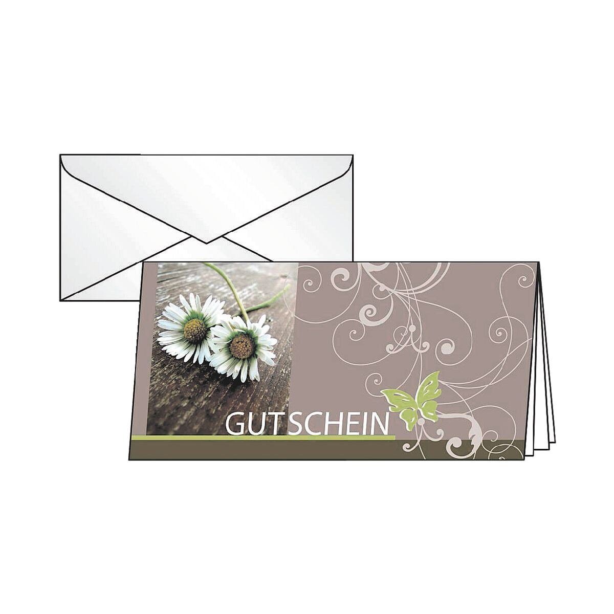 Sigel Geschenkkarte Favourite, Gutscheinkarte mit bedrucktem Einlageblatt, 10 Karten inkl. Конверты