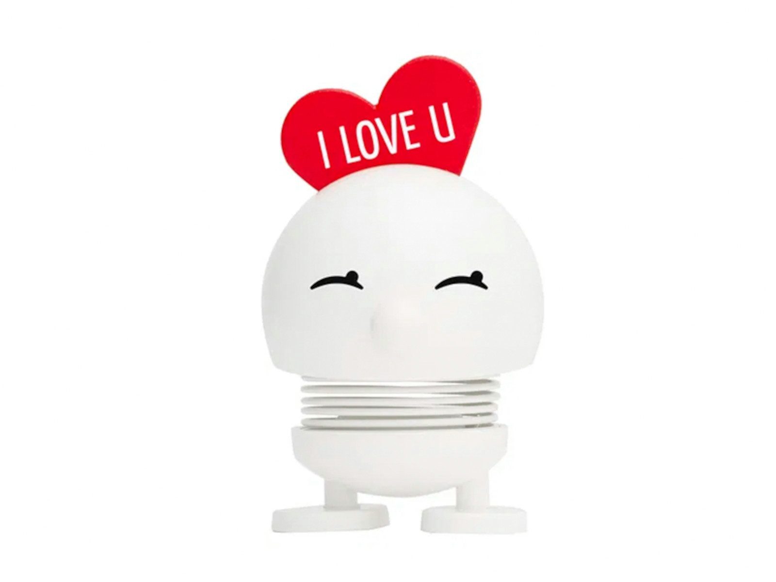 Hoptimist Baby Love Bimble - 8 cm - Weiß m. Herz - Hoptimist - One Size - Dekofigur