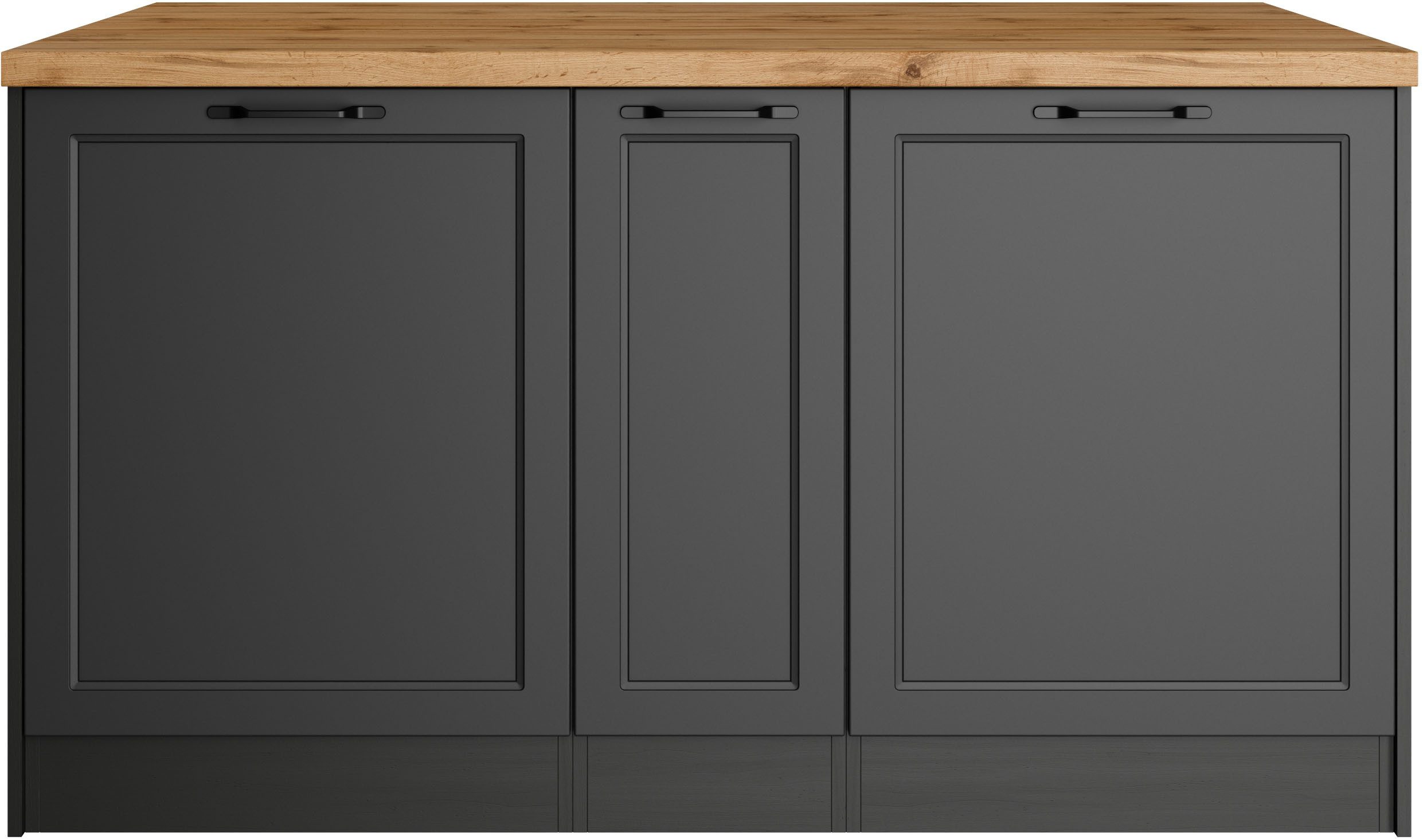 KOCHSTATION Kücheninsel KS-Lana, Breite 153 cm, MDF-Fronten, Arbeitsplatte 38mm stark