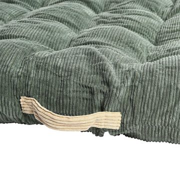 Depot Bodenkissen Cord-Bodenmatratze Wilhelm, aus Polyamid, Polyester, L 90 Zentimeter, B 90 Zentimeter