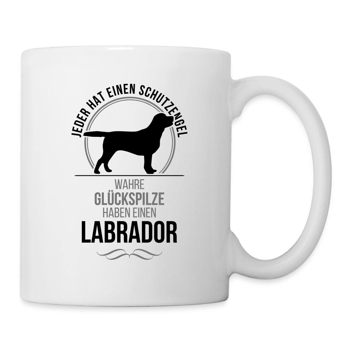 Spreadshirt Tasse Wahre Glückspilze Haben Einen Labrador Tasse, Keramik