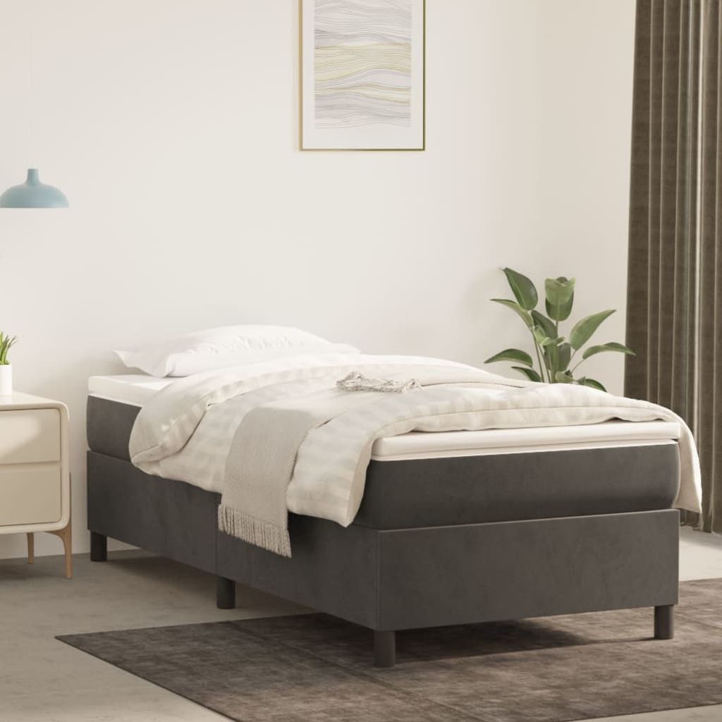 DOTMALL Boxspringbett Bettgestell Dunkelgrau 90x190 cm günstig online kaufen