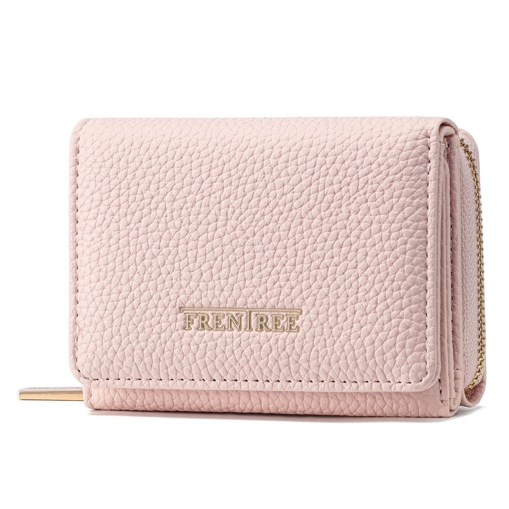 Frentree Geldbörse Damen Portemonnaie mit Reißverschluss, 8 Kartenfächer, Scheinfach, Kompakte Brieftasche mit Dokumentenfach – elegant & alltagstauglich