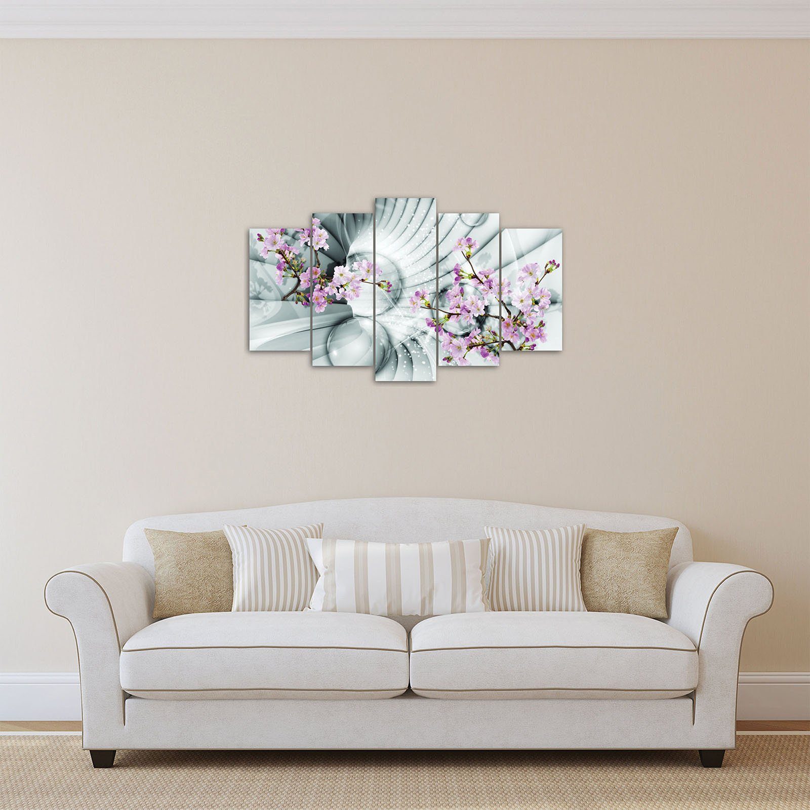 Wallarena Leinwandbild Blumen Tunnel Abstrakt Wohnzimmer Schlafzimmer Wandb günstig online kaufen