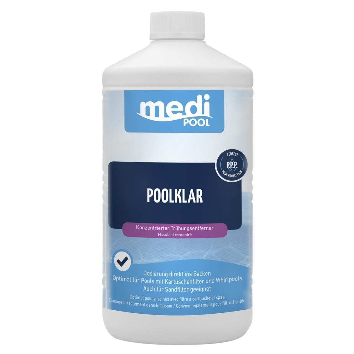 mediPOOL Poolpflege mediPOOL PoolKlar 1 L, (Spar-Set)