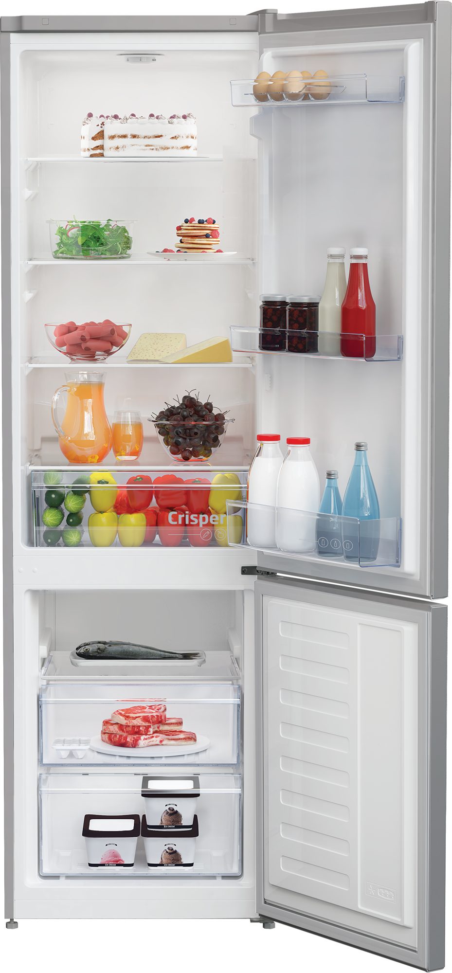 BEKO Kühl-/Gefrierkombination RCSA300K40SN, 181,3 cm hoch, 54 cm breit, 291 l Stauraum, leise mit 35 dB – viel Platz, wenig Geräusch – Bild 3 von 5