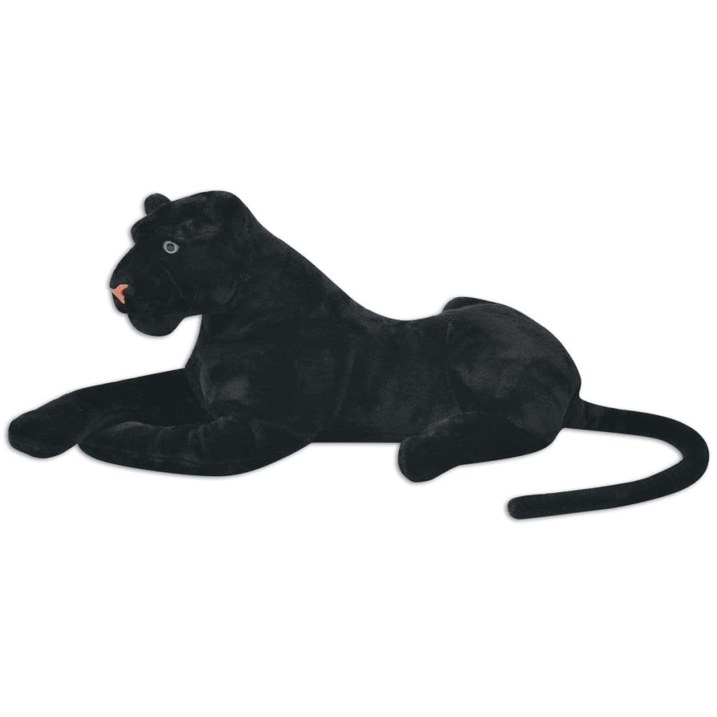 vidaXL Kuscheltier Panther Kuscheltier Plüsch Schwarz XXL