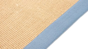 Sisalteppich Sisal, carpetfine, rechteckig, Höhe: 5 mm, mit farbiger Bordüre, Anti Rutsch Rückseite