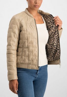 Milestone Lederjacke MS-Denise gefütterte Steppjacke aus Lammnappa Leder