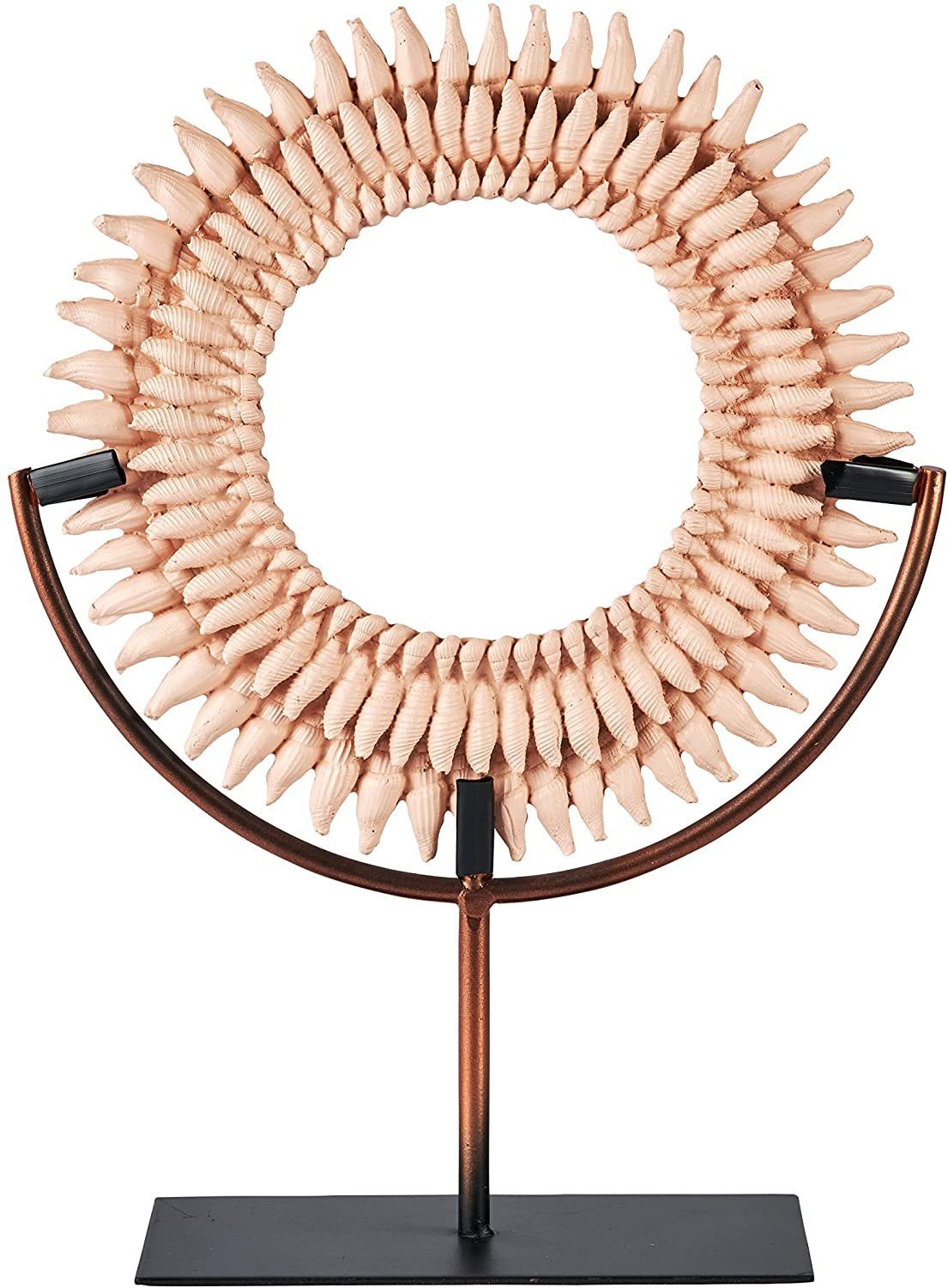 MichaelNoll Skulptur Muschel Dekofigur Polyresin Rosa Boho - Maritime Deko - 28,5x10x38 cm