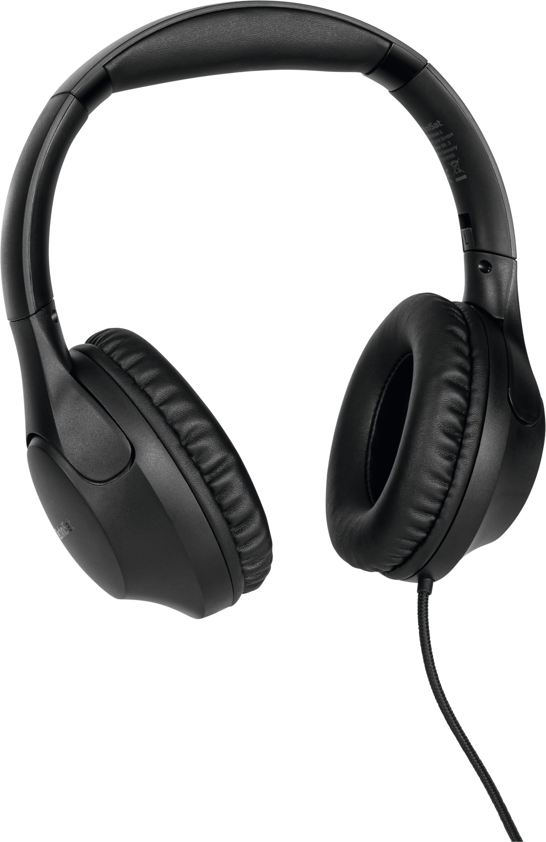 STEREOMAN Over-Ear-Kopfhörer TechniSat Mikrofon kabelgebunden) Längenverstellbar, 3 zur (Integriertes Mobiltelefonie,