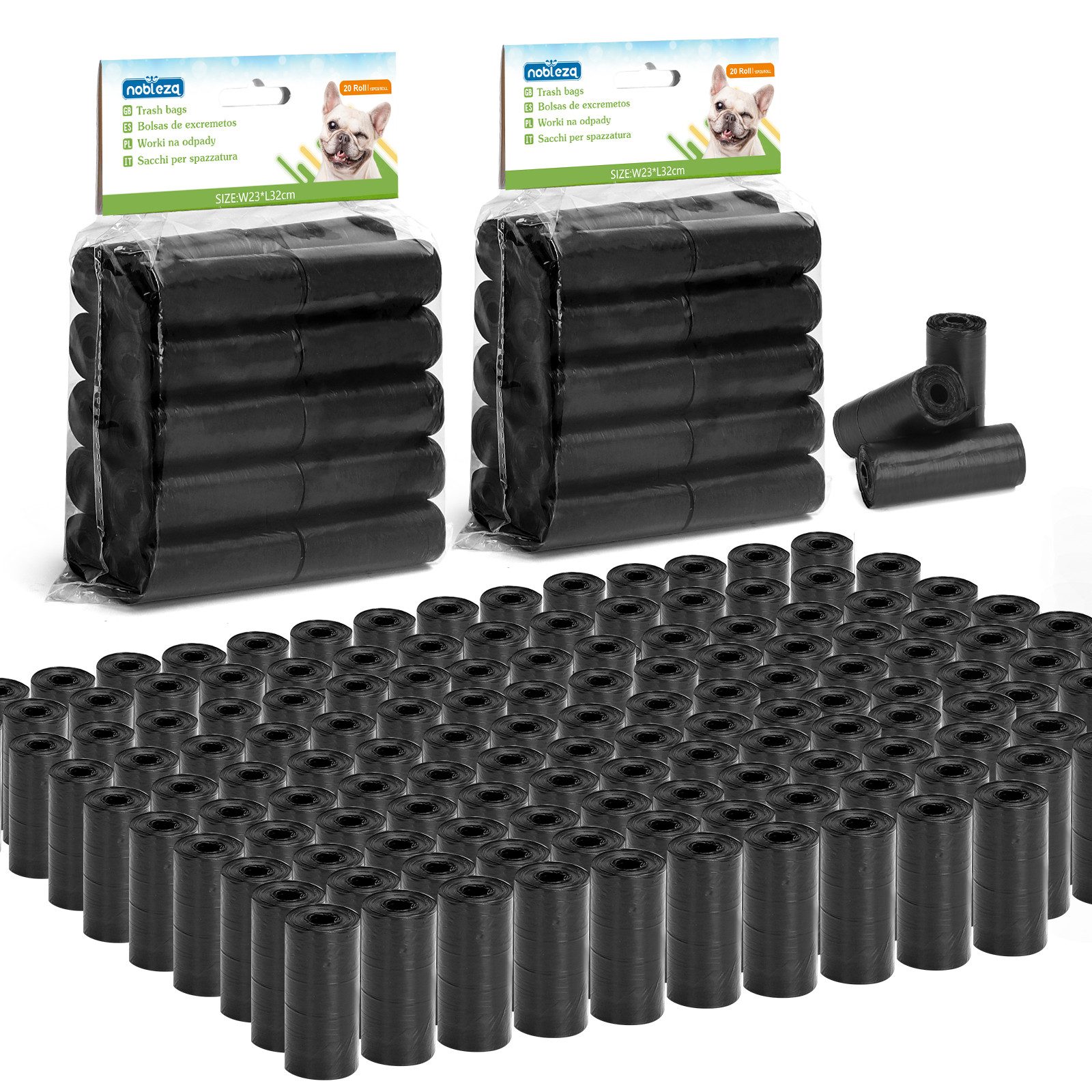 nobleza Hundetoilette 120 Rollen 1800 Stück Hundekotbeutel Haustier Große K günstig online kaufen
