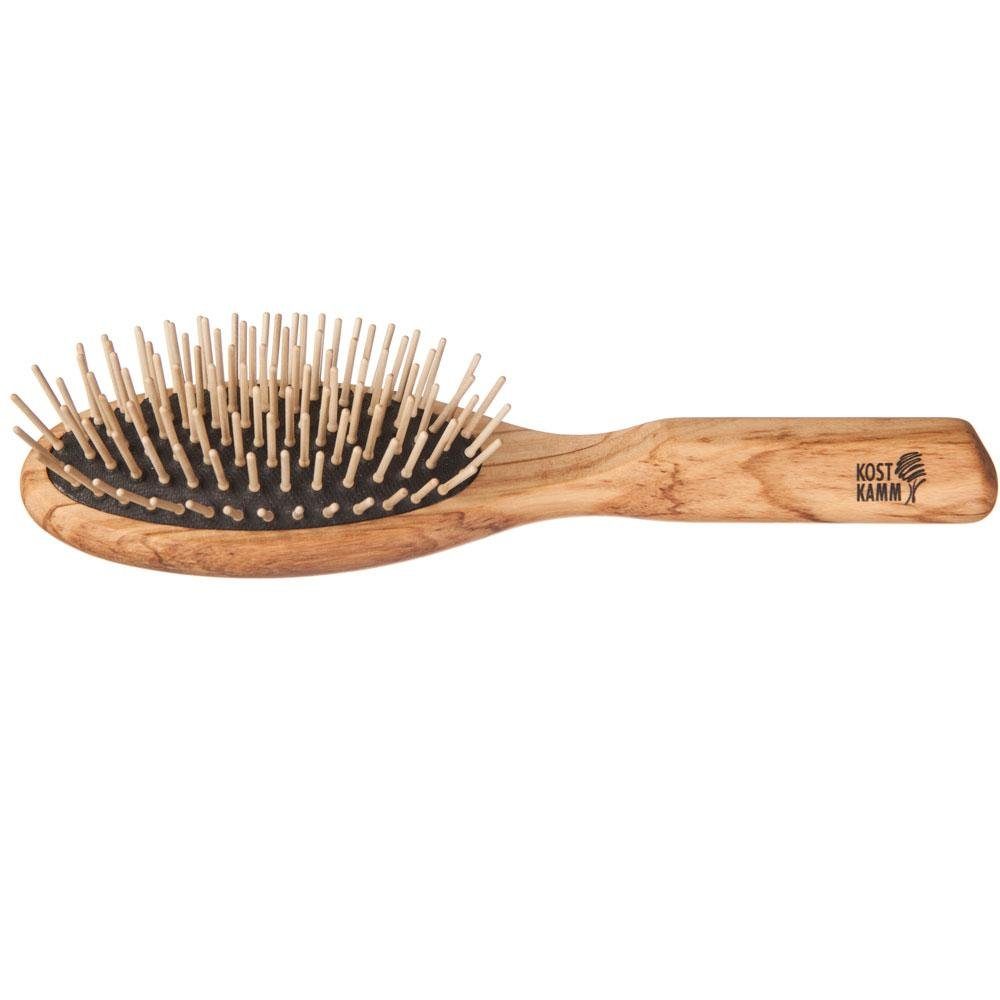 Kost Kamm Haarbürste Holzbürste gerade Holznoppe reihig, Stk