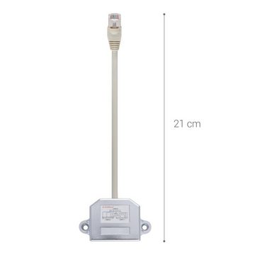 kwmobile 2x Netzwerkkabel Splitter - RJ45 Stecker auf 2x RJ45 Ethernet Netzwerk-Adapter, 21,00 cm