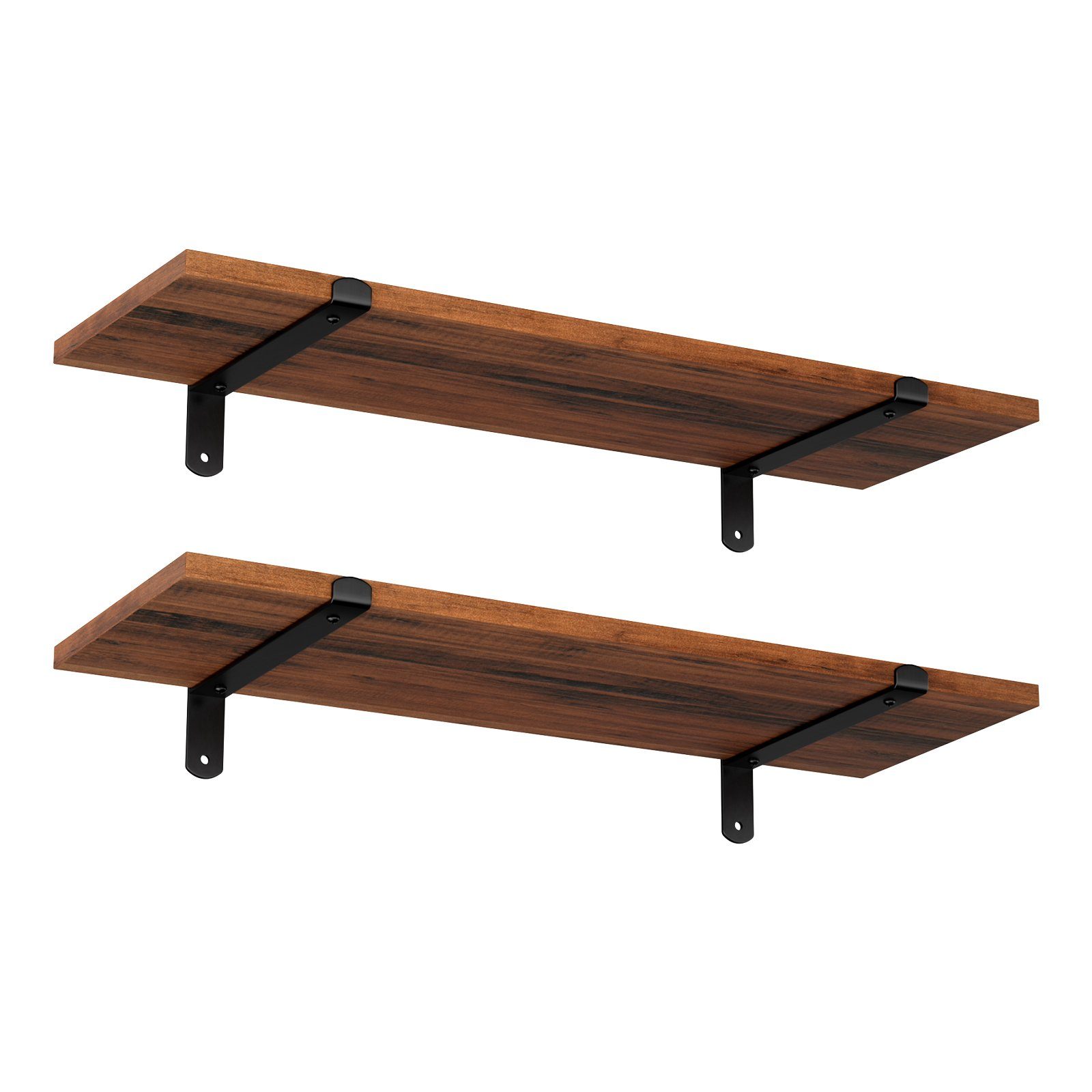 SONGMICS Wandregal, 2-tlg., schwimmend, dekorativ, Retro-Stil, günstig online kaufen