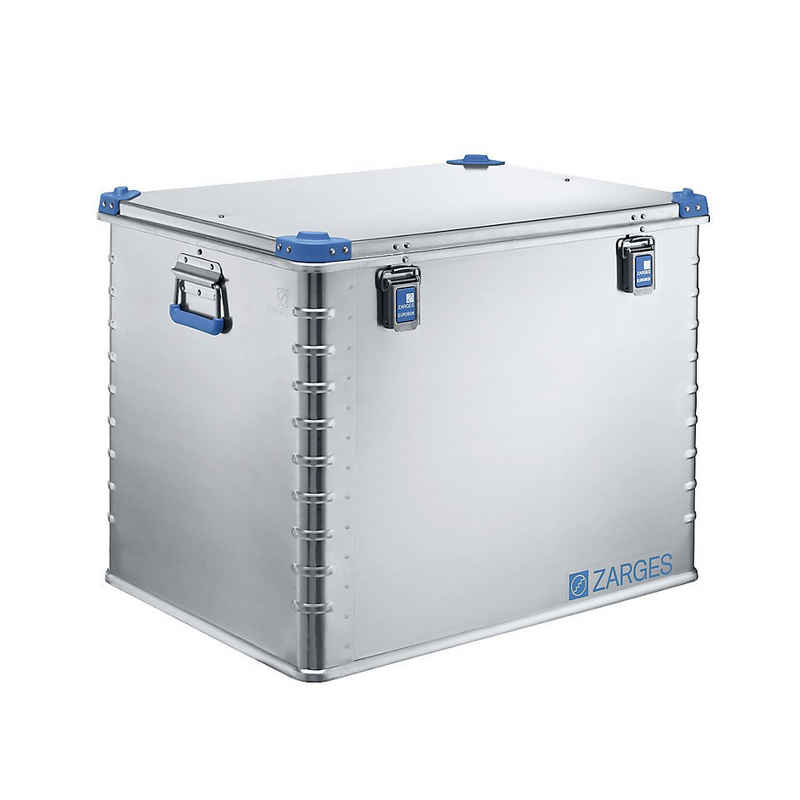 Zarges Transportbehälter, L: 800 mm x B: 600 mm x H: 610 mm silber/blau