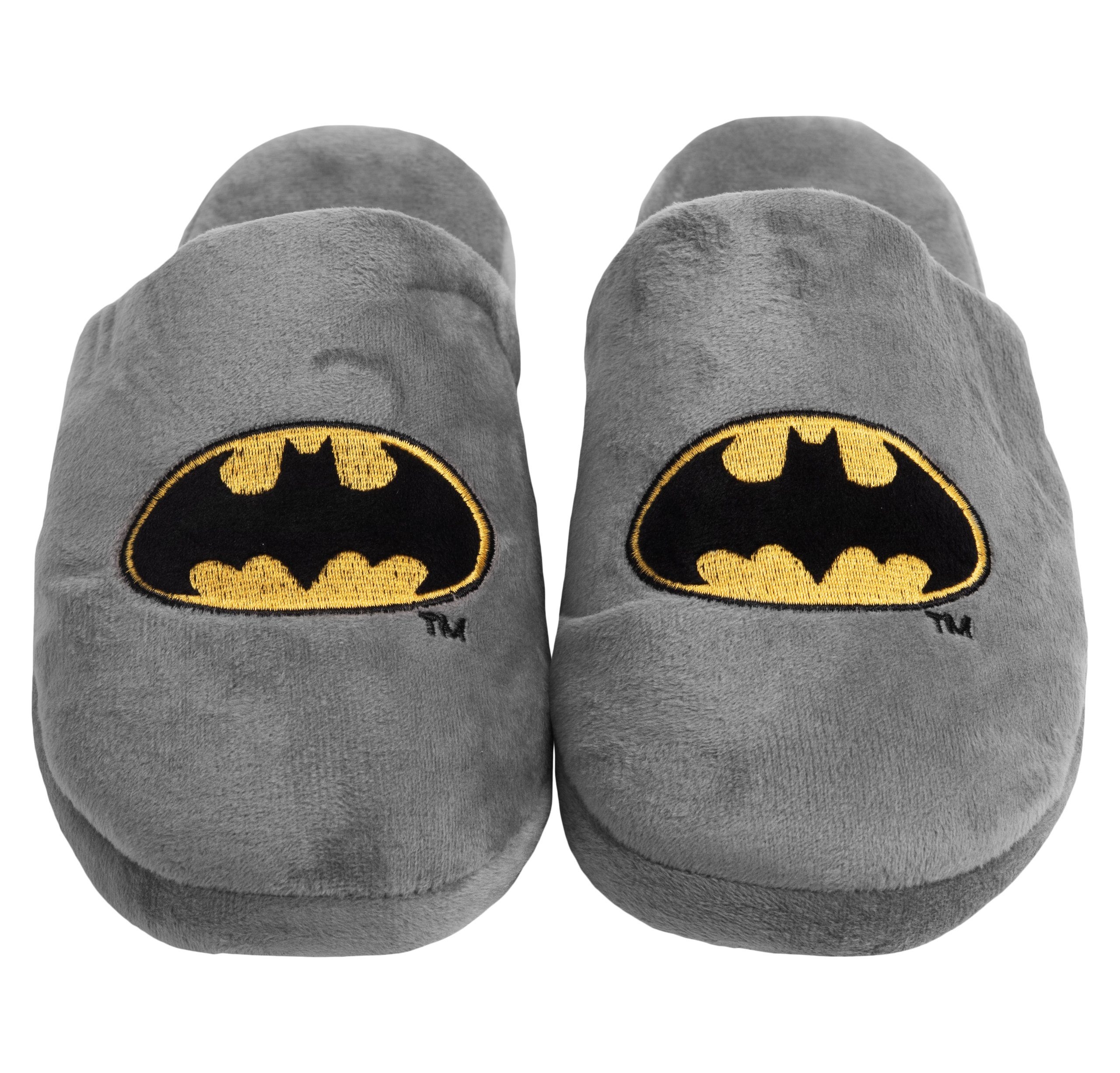 DC Comics Batman Hausschuhe für Damen und Herren - Grau Hausschuh