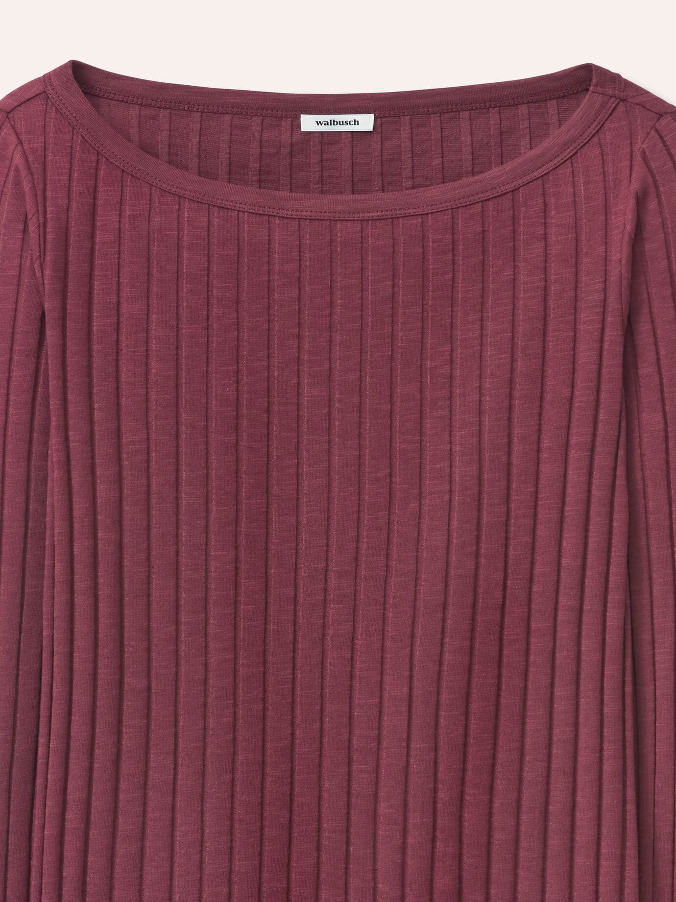 Walbusch Langarmshirt Damen Shirt mit Rippenstruktur LA U-Boot-Ausschnitt Langarm, pflegeleicht – Bild 4 von 4